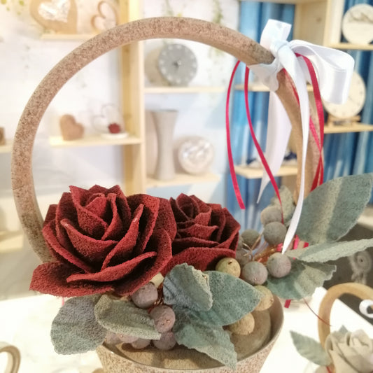 Cestino di rose rosse Fabris Solutions