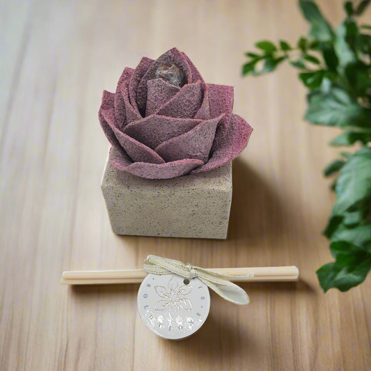 Linea Petali di Sughero: Diffusori Eleganti - Modello Rosa Maravee- Colore rosa - Fabris Solutions 